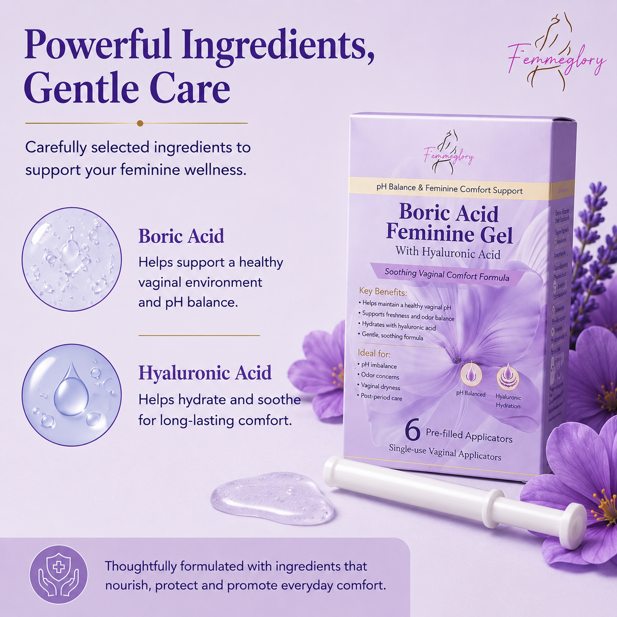 FemmeGlory Boric Acid Feminine Gel