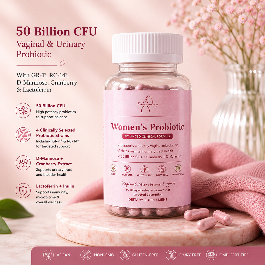Women’s Advanced Vaginal, Urinary & Gut Microbiome Support