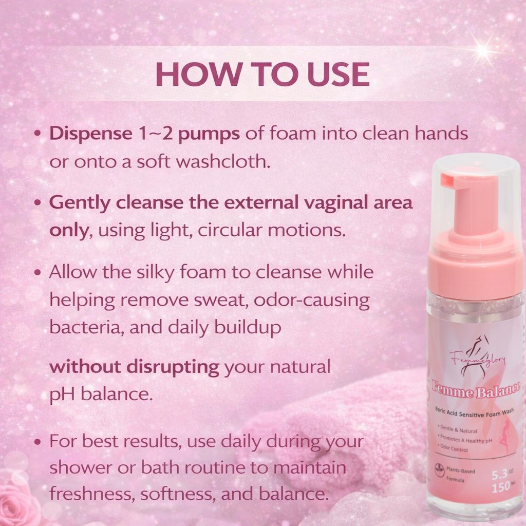 FEMMEGLORY™ Femme Balance  Boric Acid Sensitive Foam Wash